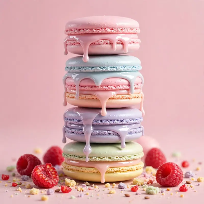 Glossy Macaron Stack