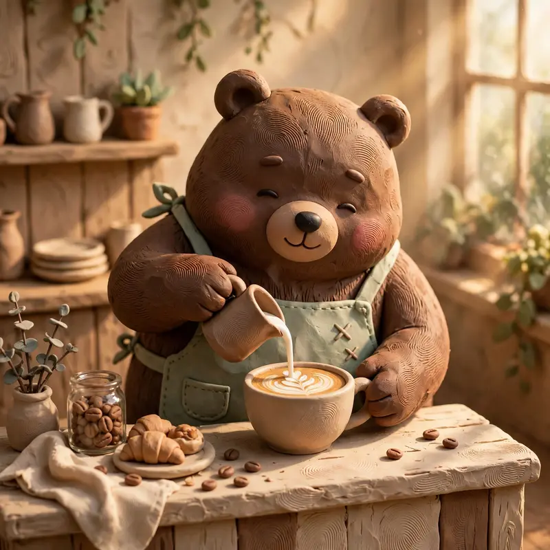 Clay Bear Barista