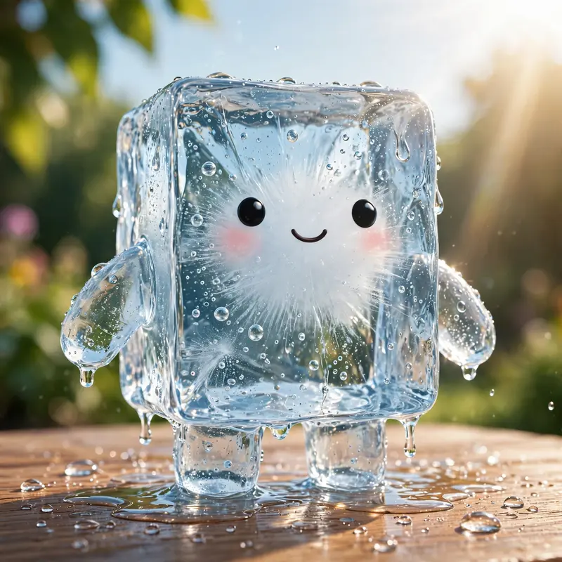 Glossy Ice Cube Character