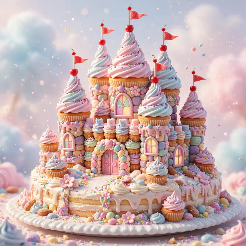 Glossy Cupcake Castle