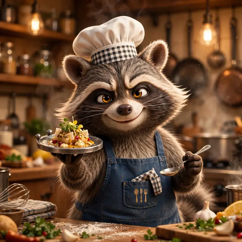 Pixar Raccoon Chef