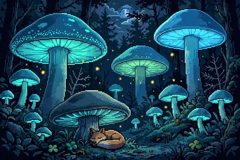 Mushroom Forest Night