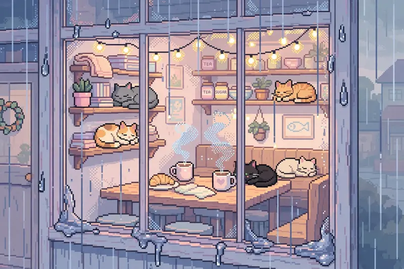 Cat Cafe Rain