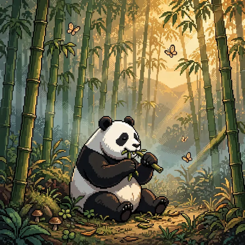 Panda Bamboo Grove