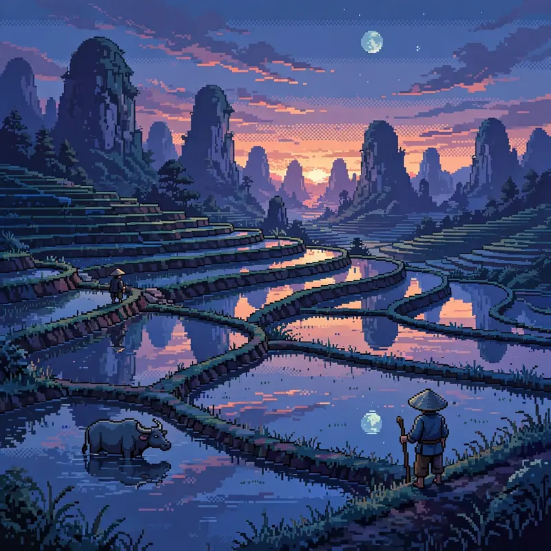 Rice Terraces Sunset