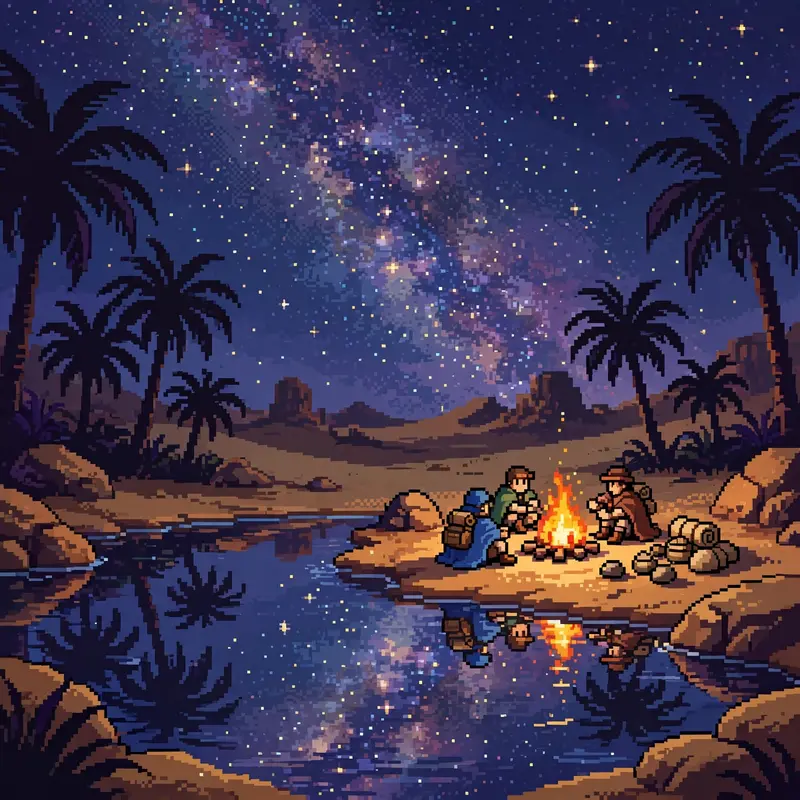 Desert Oasis Night