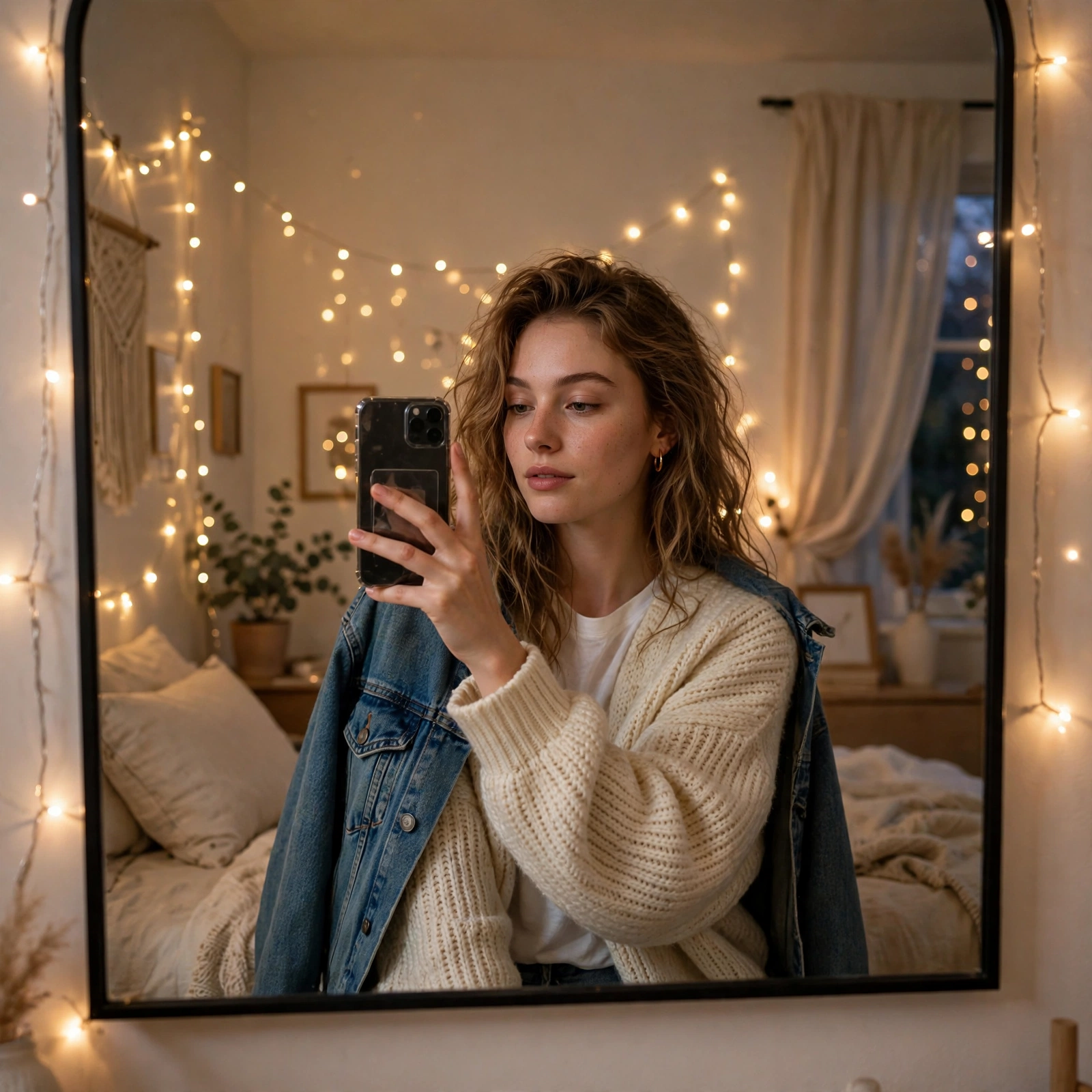 Aesthetic Mirror Selfie