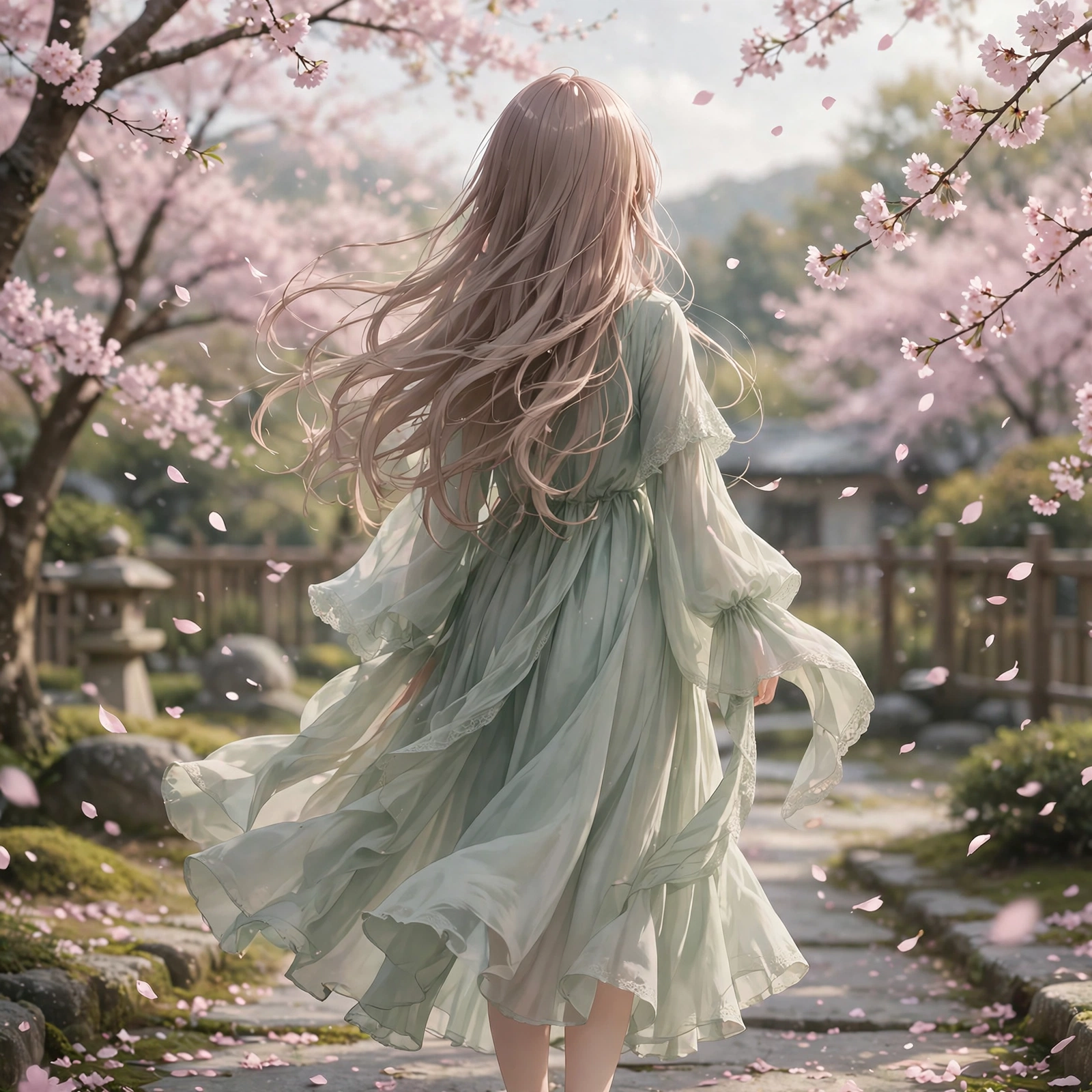 Anime-Style Full-Body Illustration, Viewed from the ...