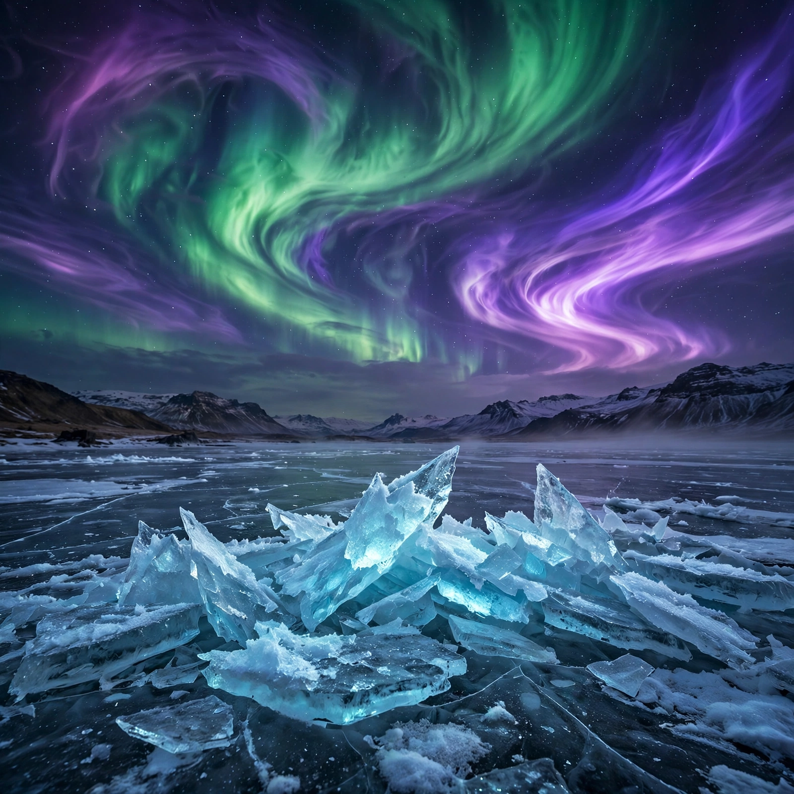 Aurora Over Ice