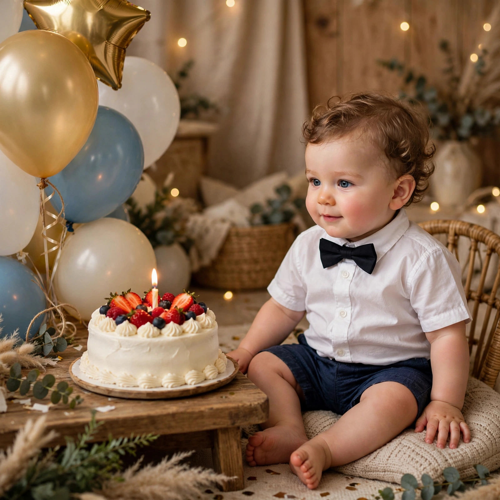 Baby 1st Birthday Collage Poster Prompt