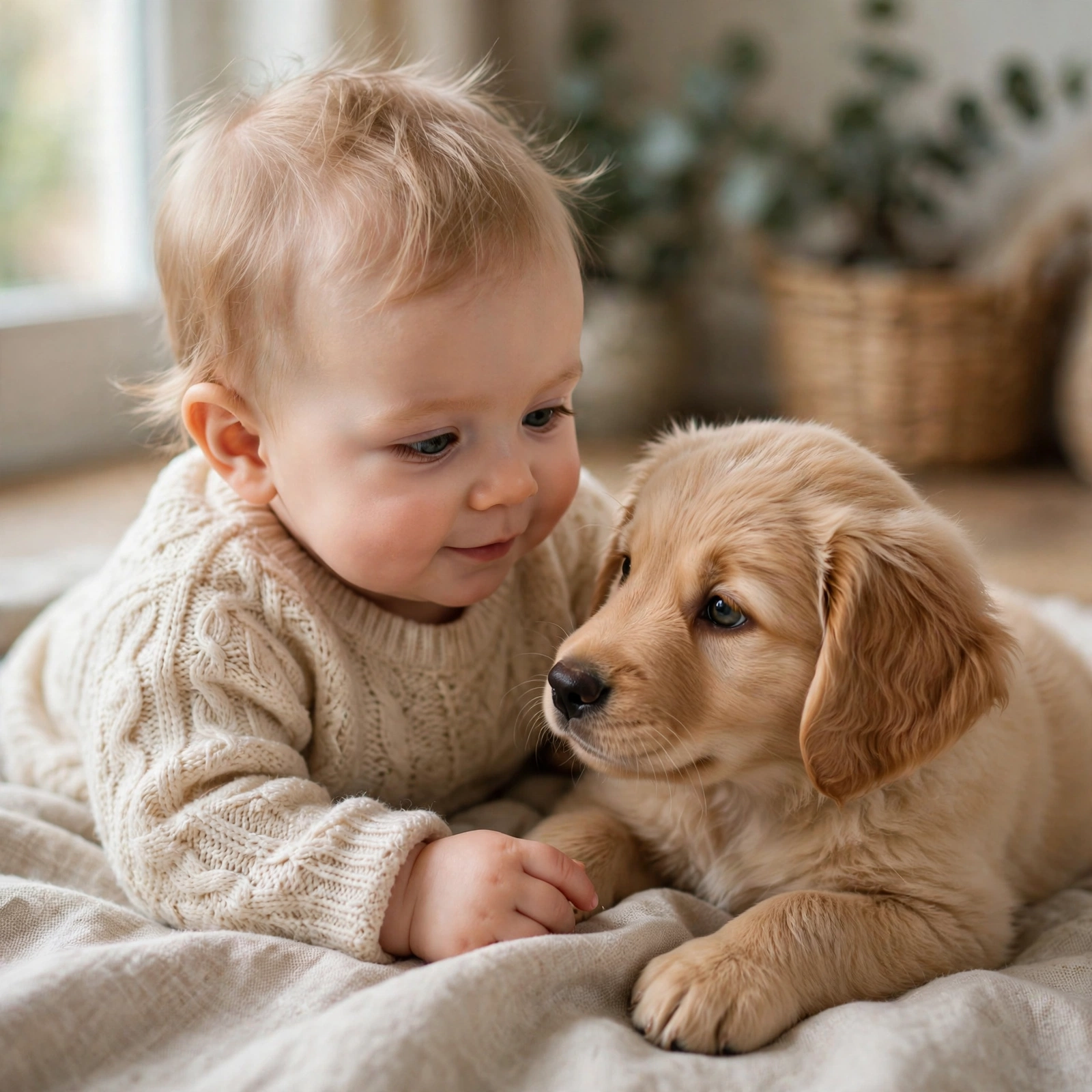 Baby with Pet