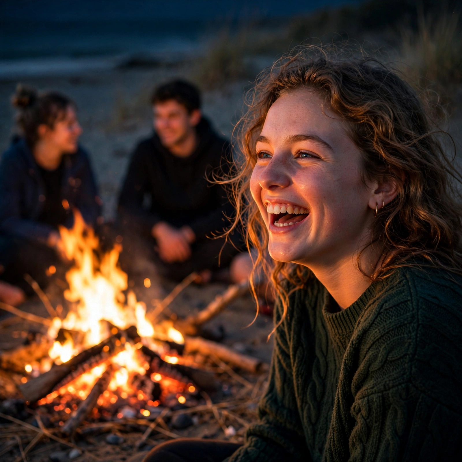 Beach Bonfire Glow