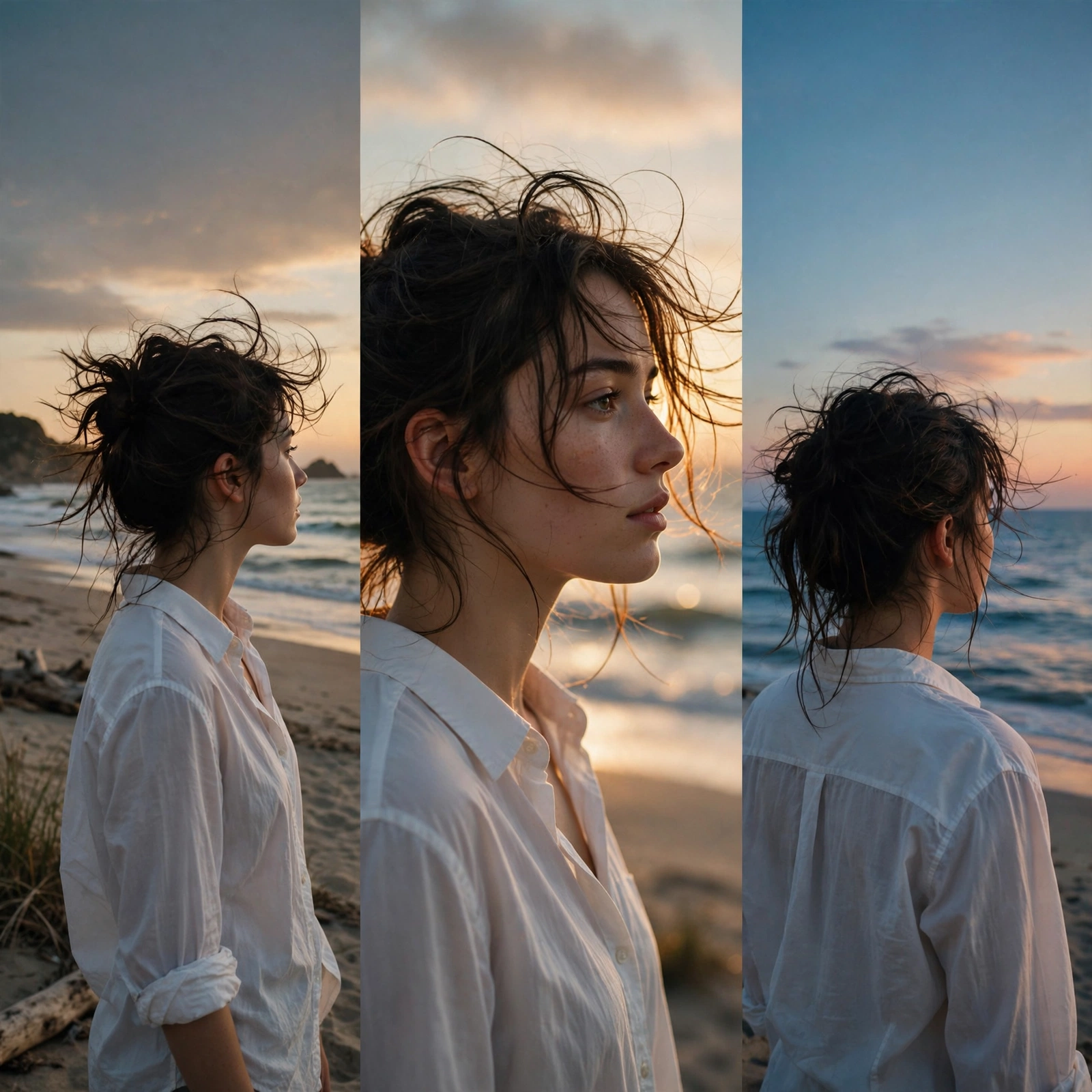 Beach Three-Frame Portrait