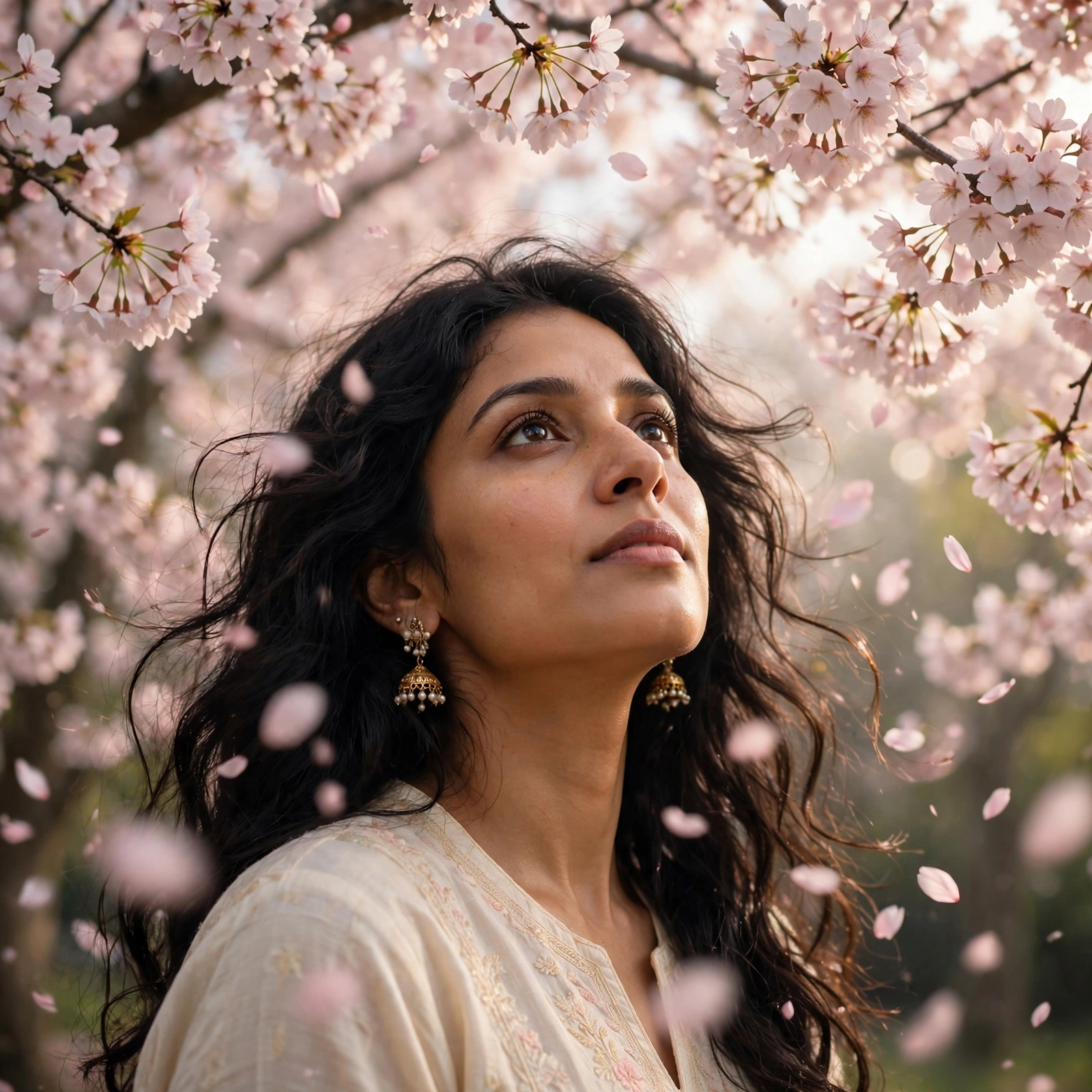 Blossom Beauty Cinematic Portrait Prompt