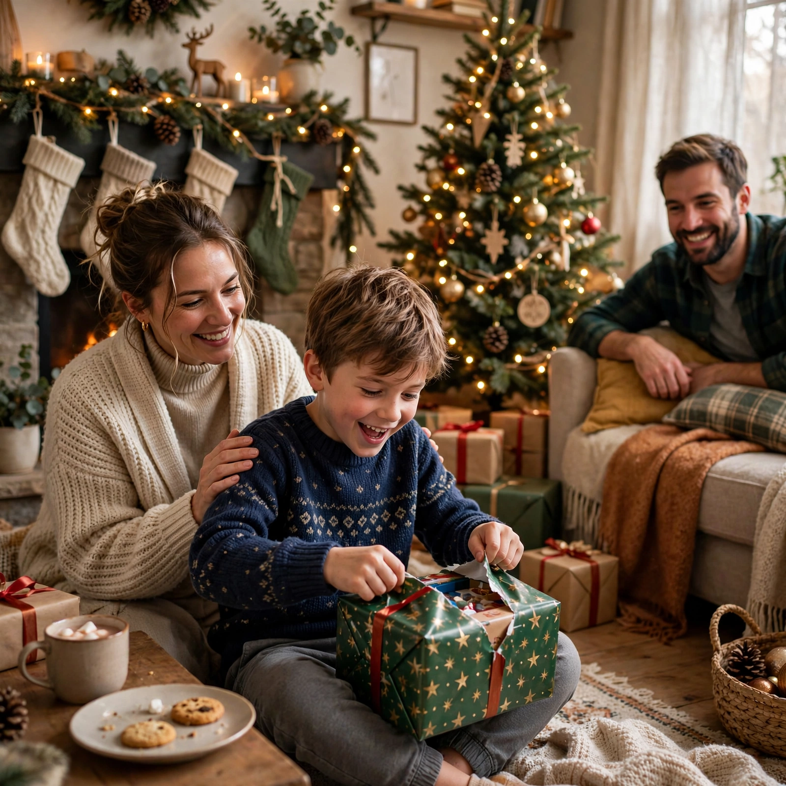 Boy Christmas Morning