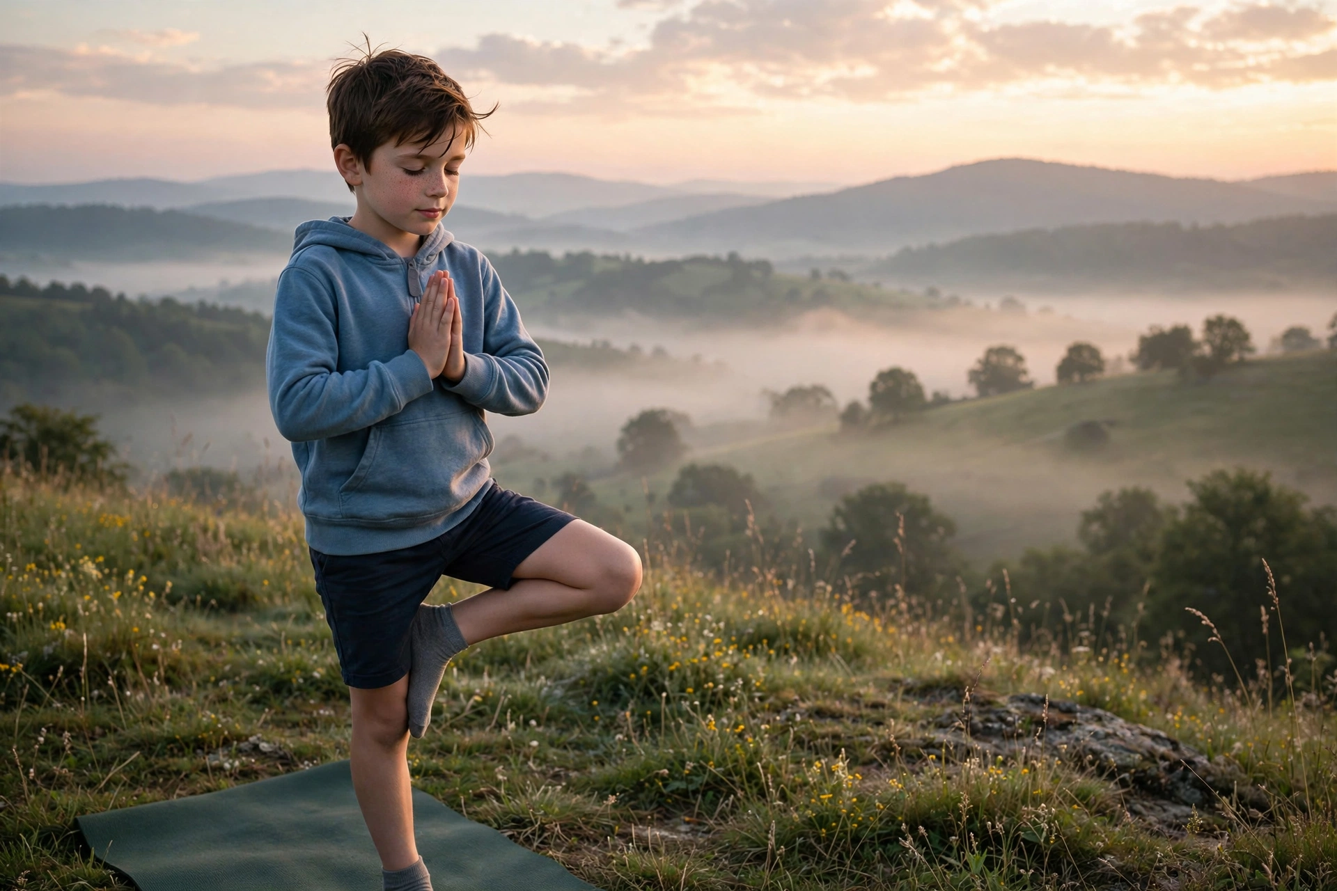 Boy Yoga Pose