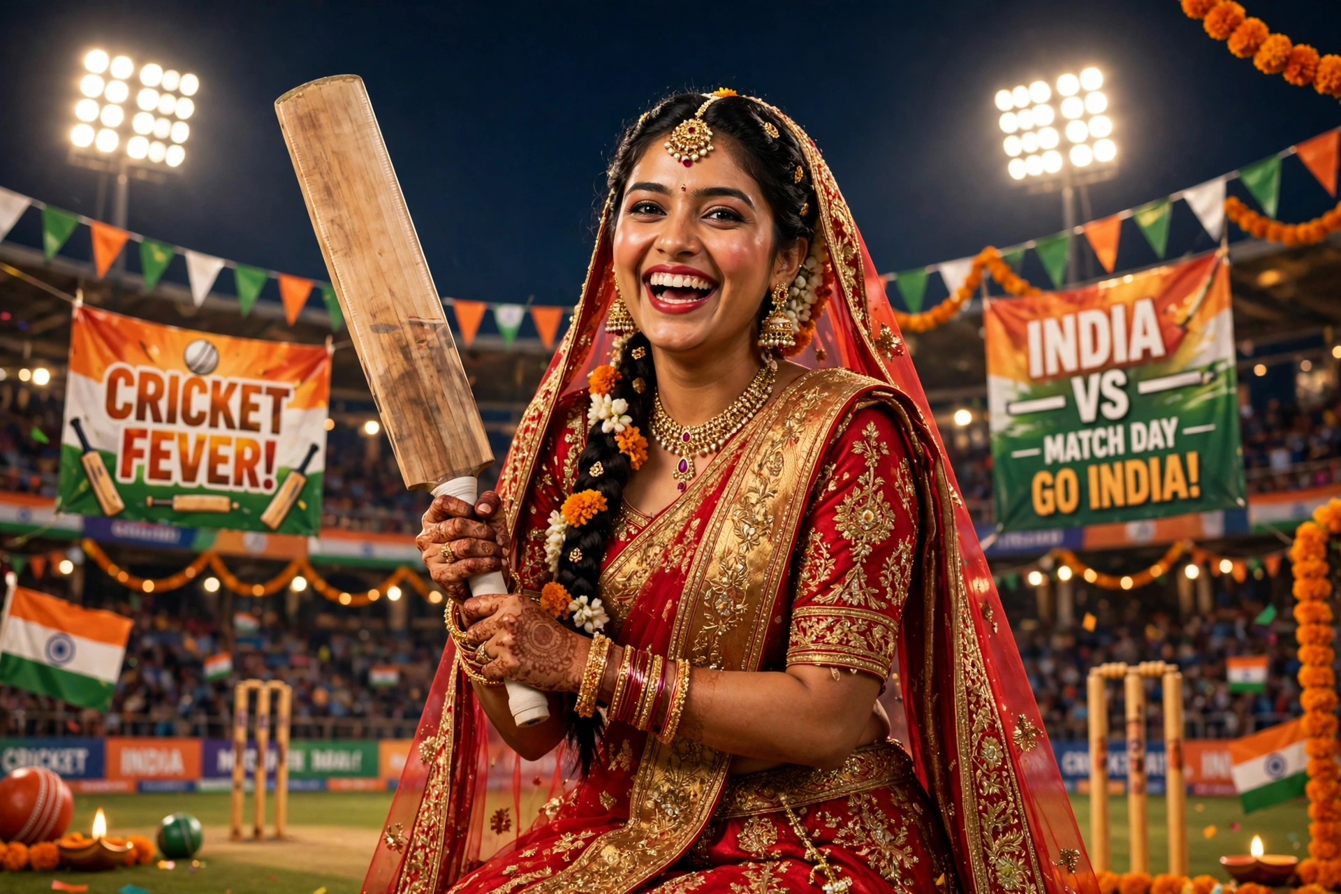 Bride Cricket Fever