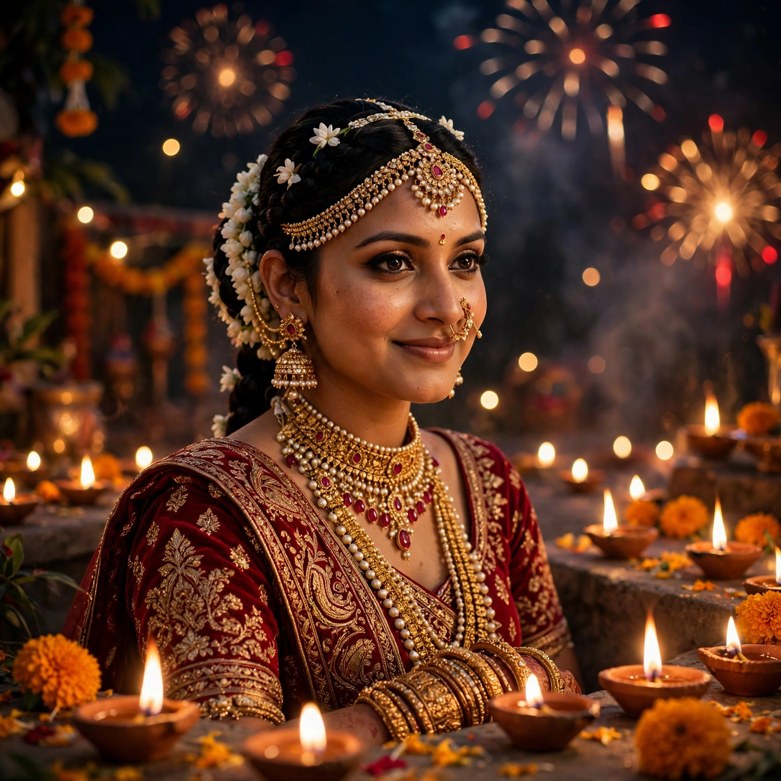 Bride Diwali Celebration