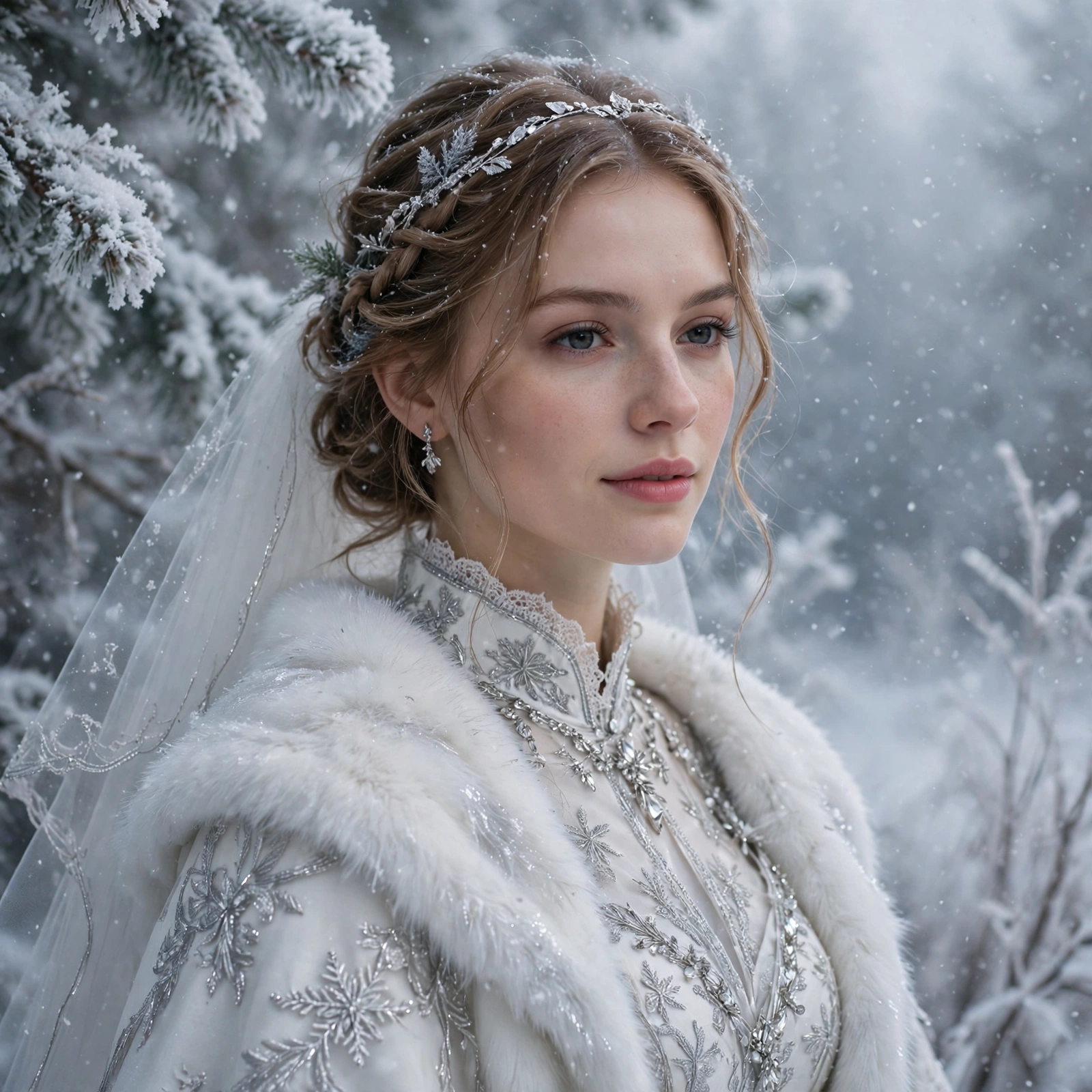 Bride Winter Portrait