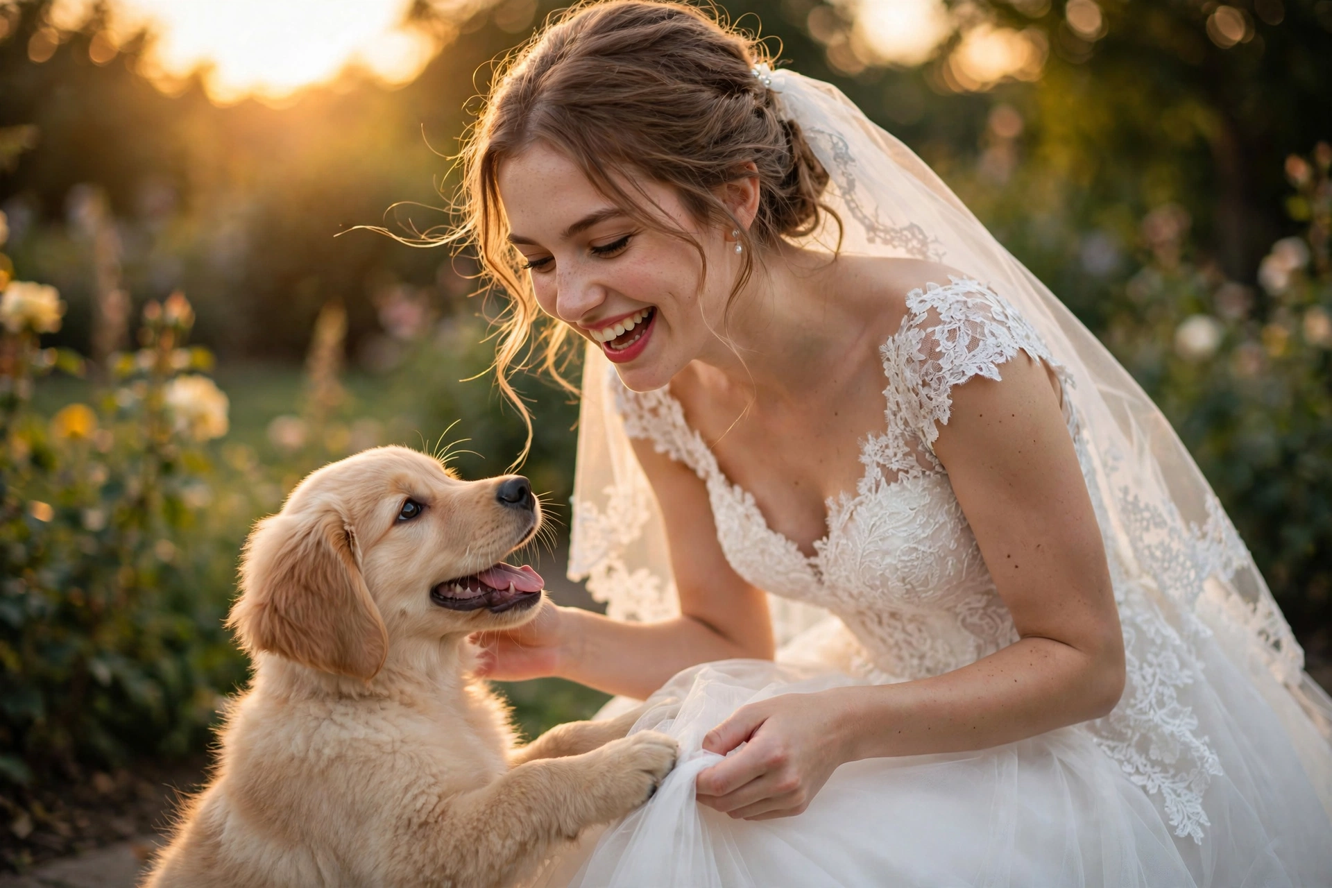 Bride with Pet