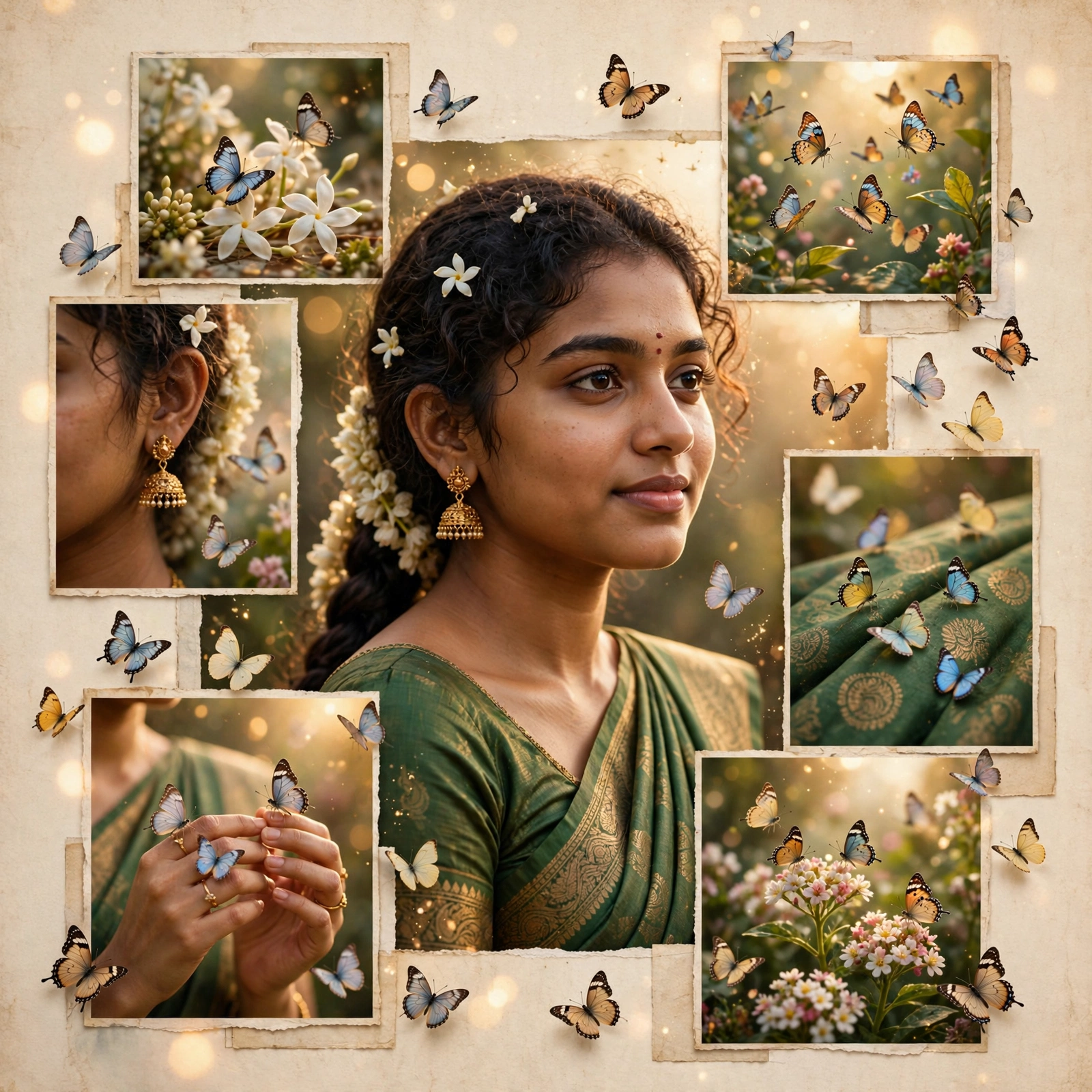Butterfly Collage Poster Prompt