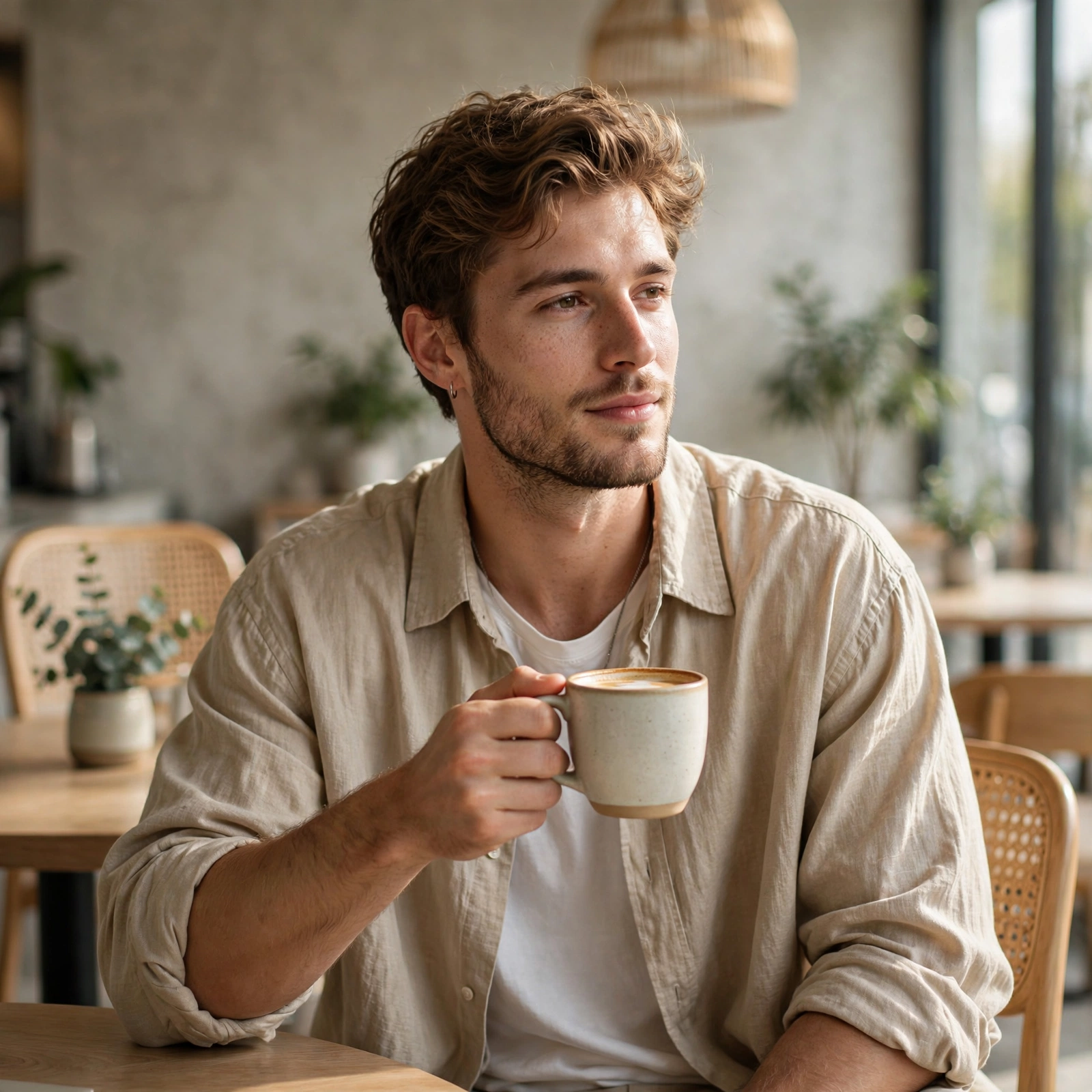 Cafe Aesthetic Man