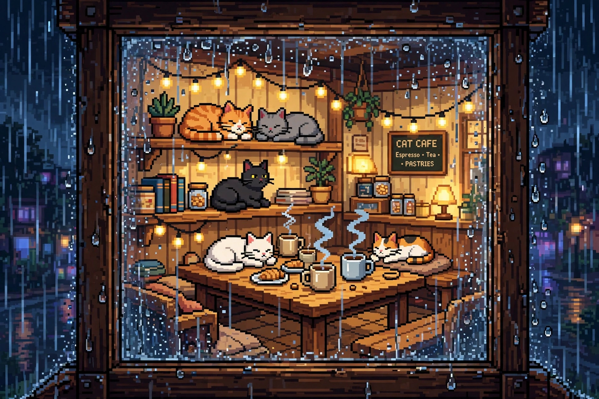 Cat Cafe Rain