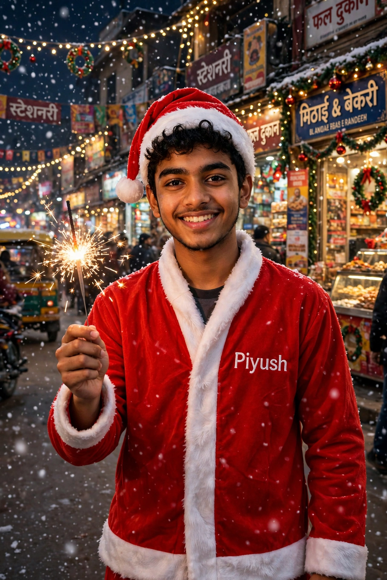 Christmas Street Boy