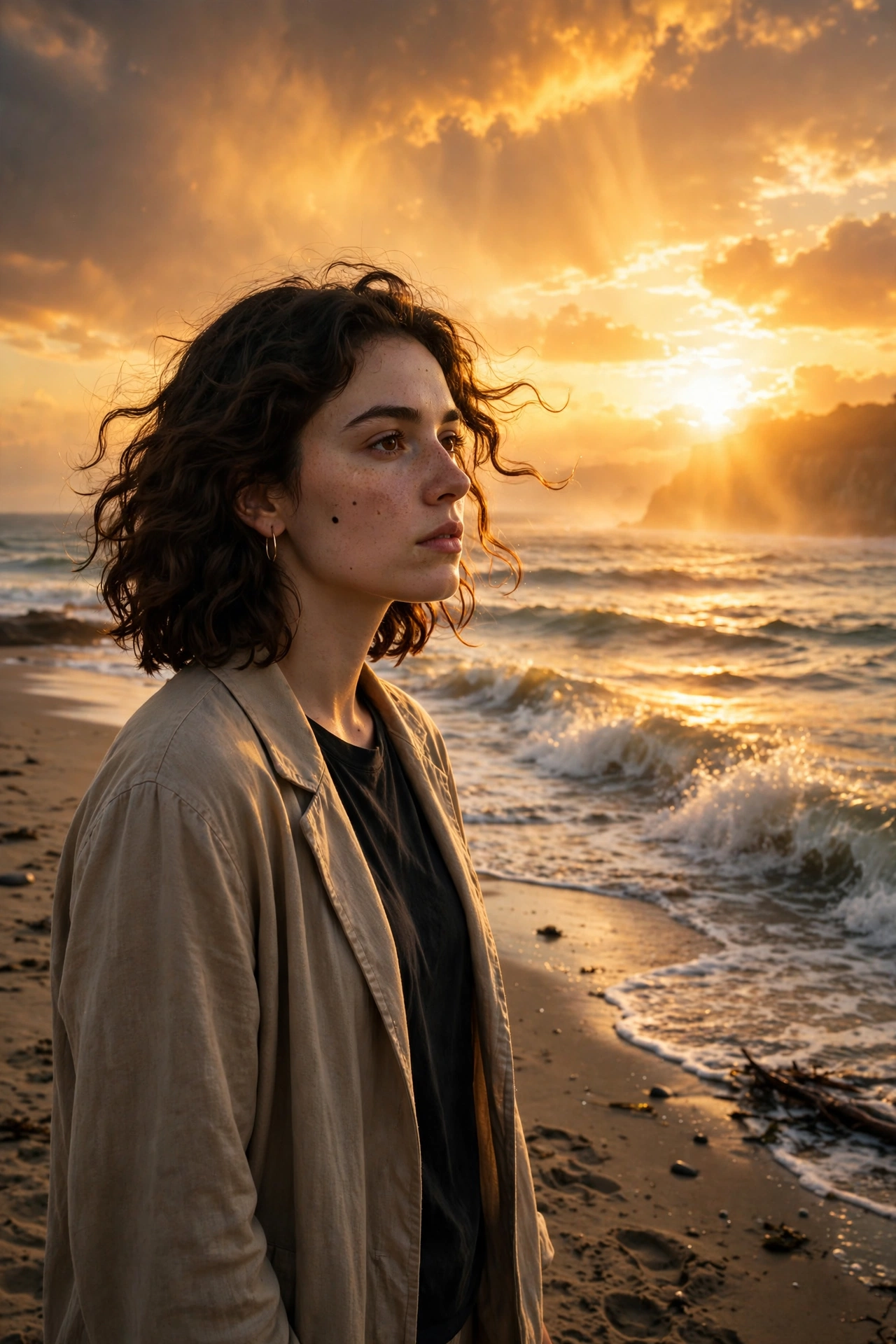 Cinematic Beach Portrait