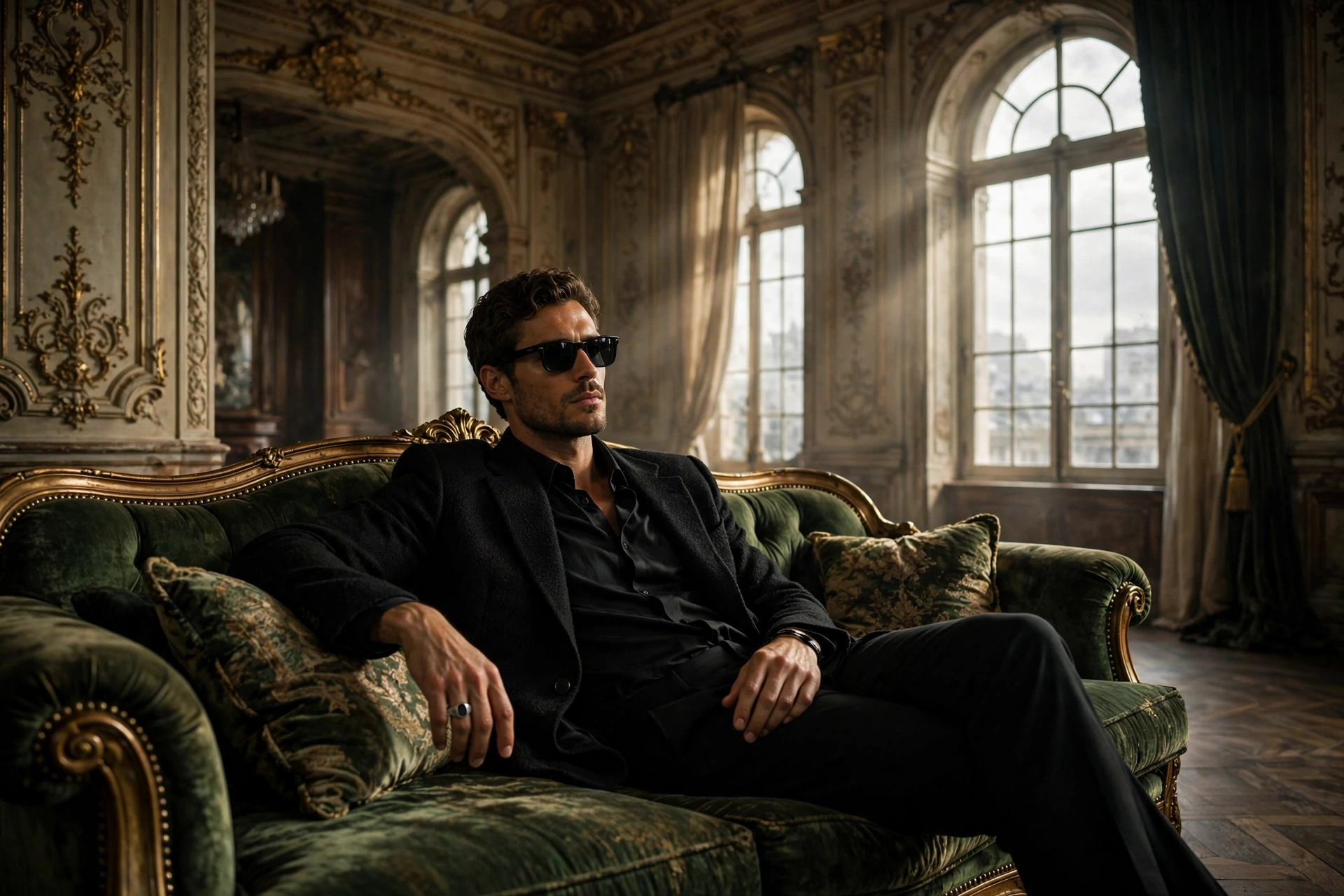 Cinematic Masculine Fashion Editorial Prompt