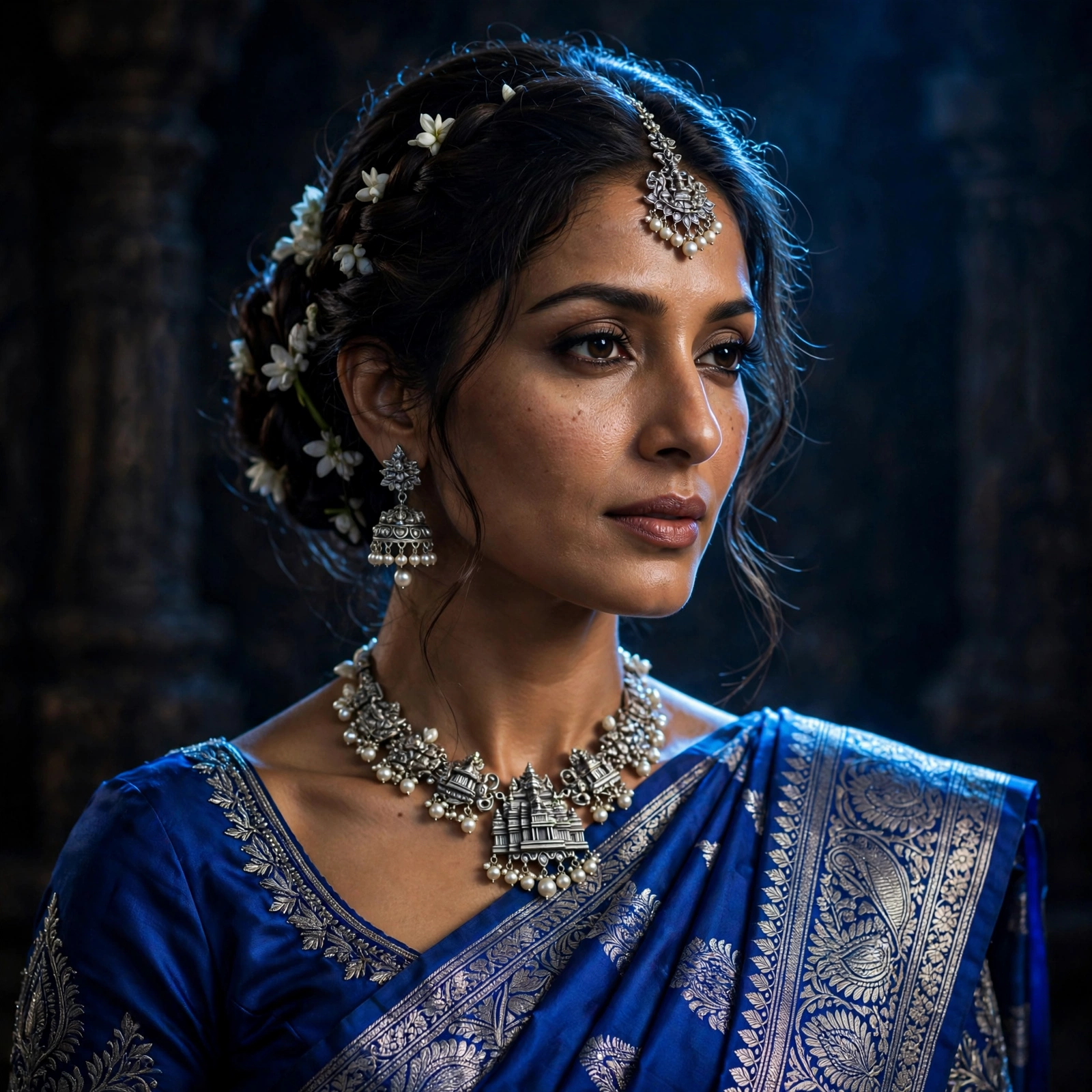 Cinematic Saree Woman