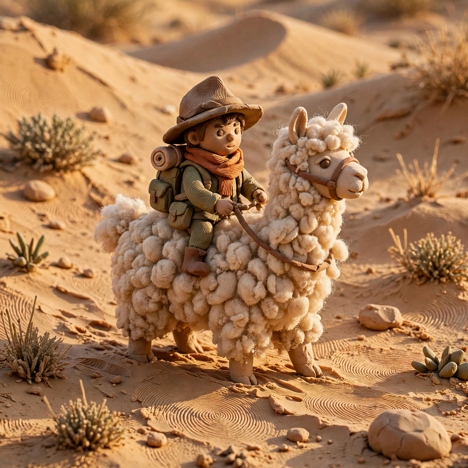Clay Llama Rider
