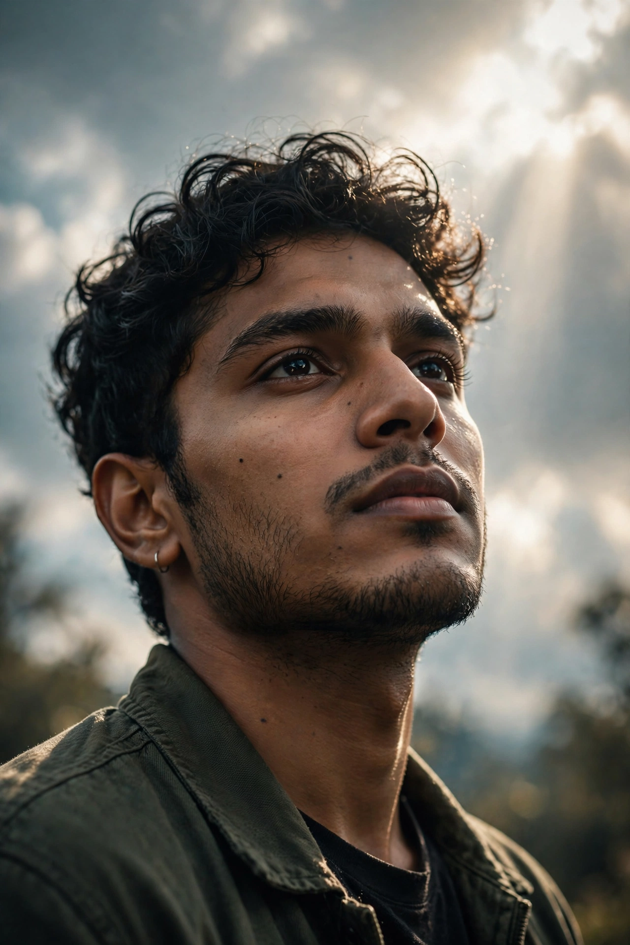 Cloudy Sunlight Close-Up Portrait
