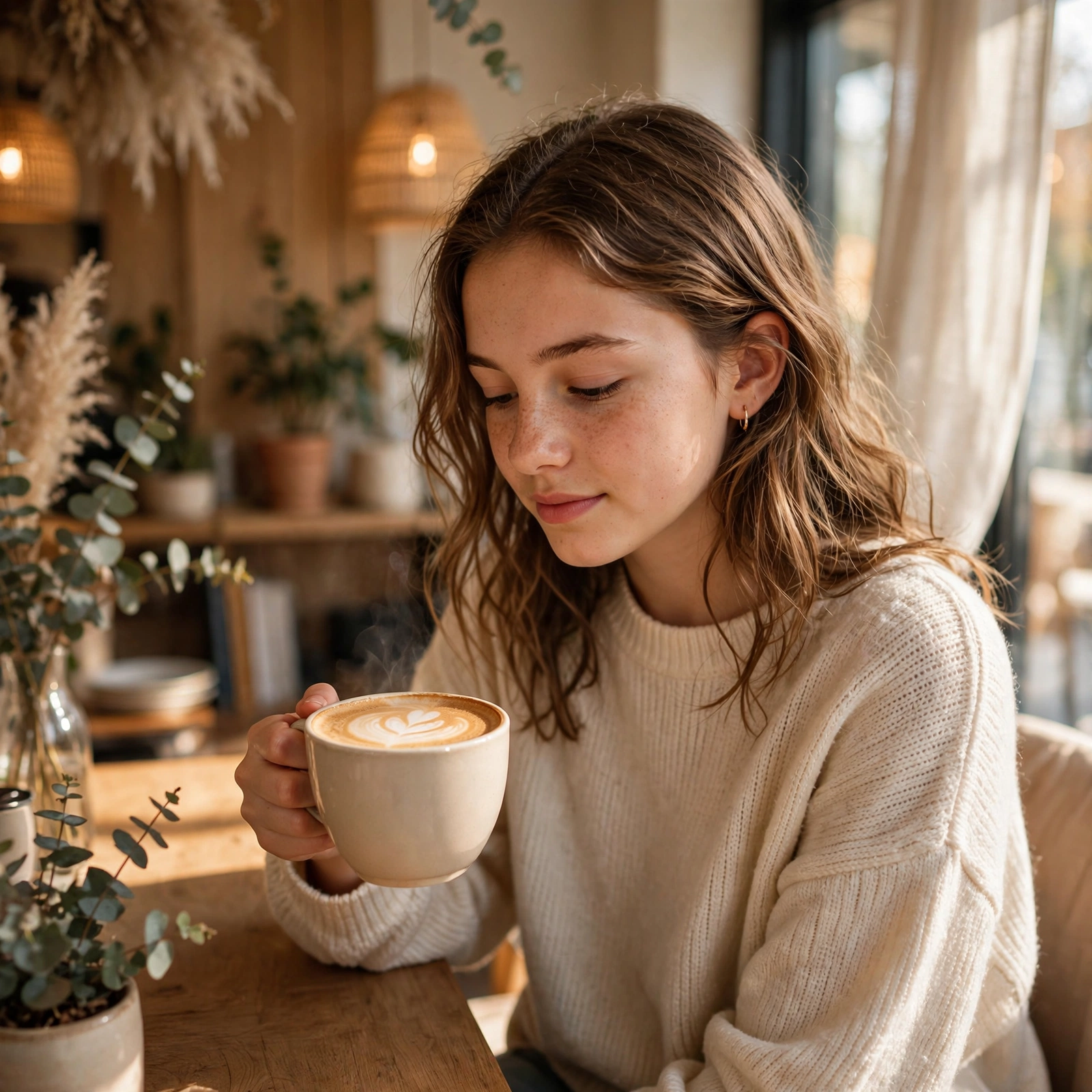 Coffee Shop Teen Girl