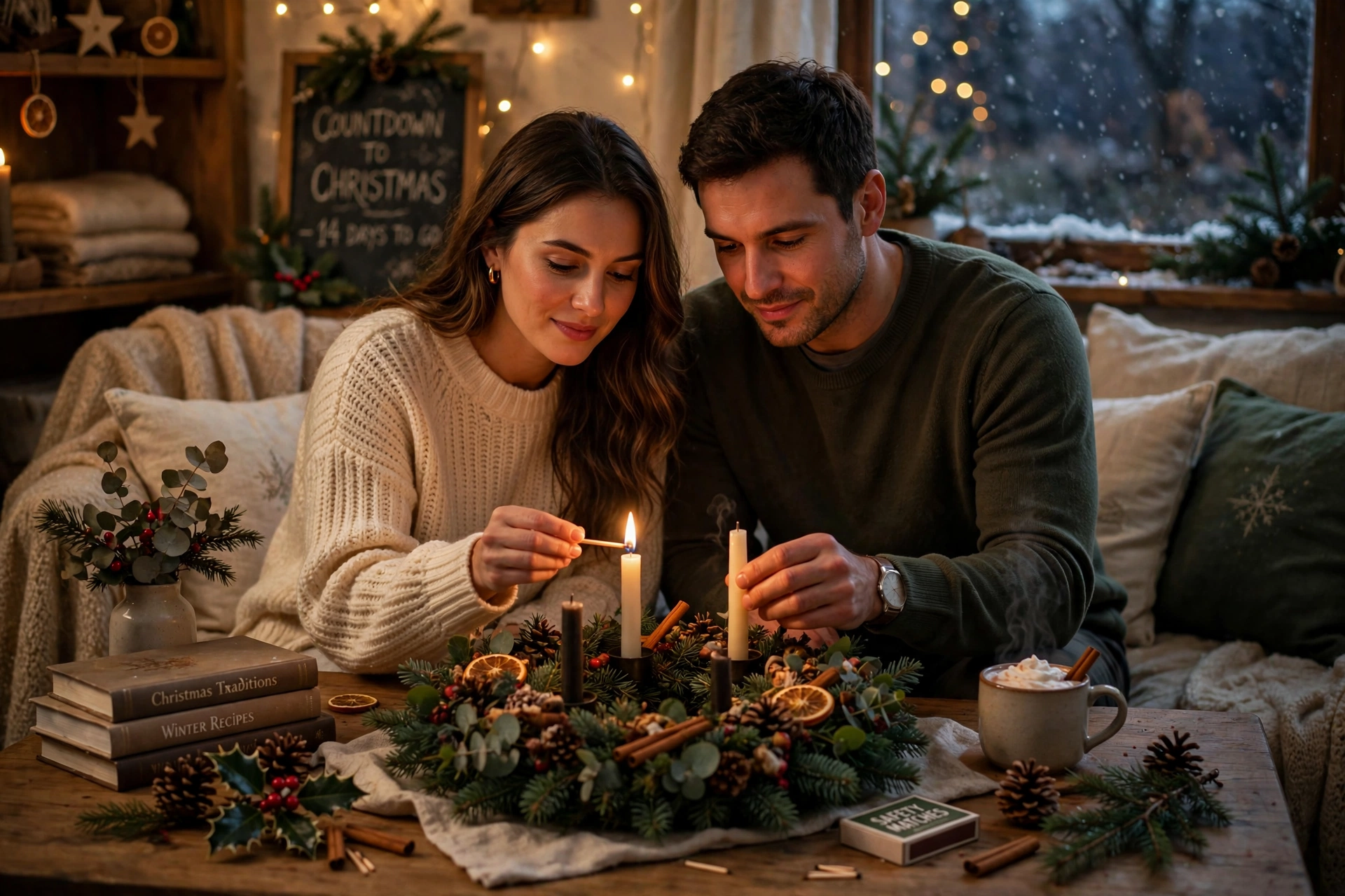 Couple Advent Wreath