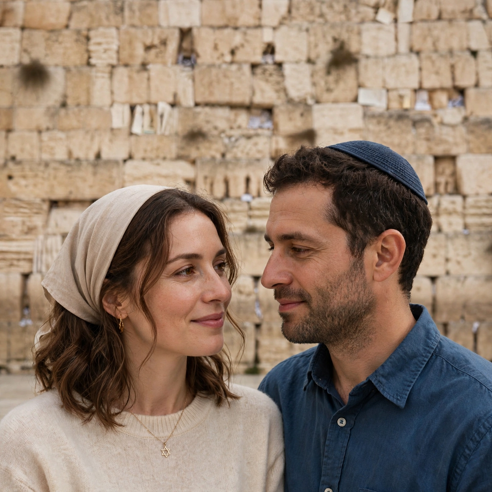 Couple at Western Wall