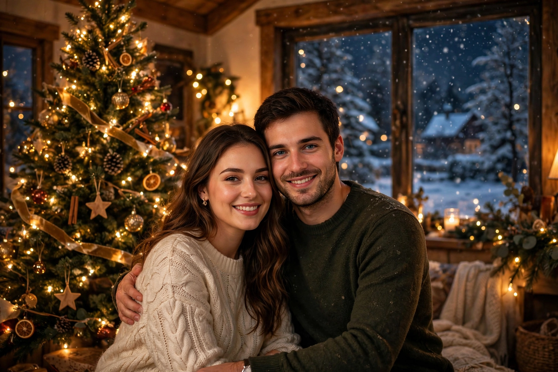 Couple Christmas Portrait