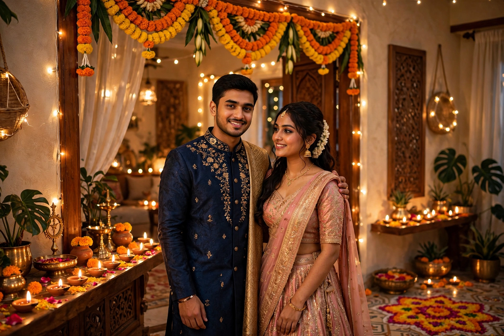 Couple Diwali Outfit