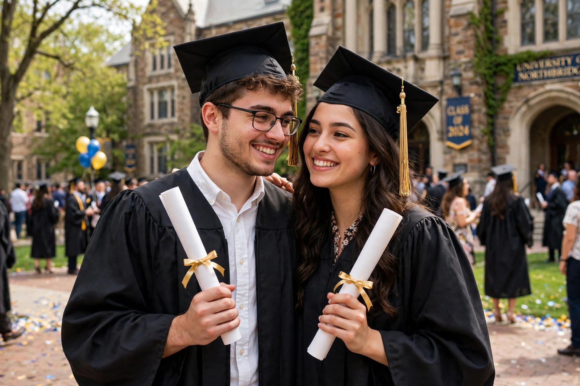 Couple Graduation Day