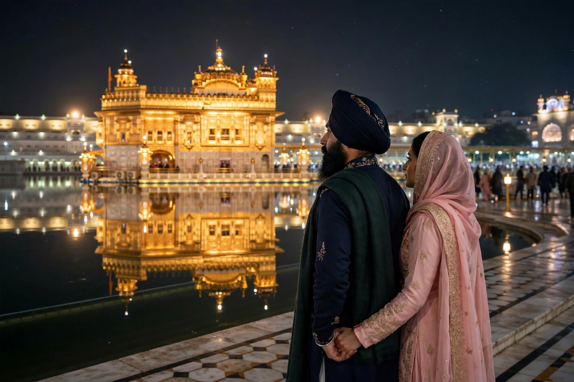 Couple Harmandir Night