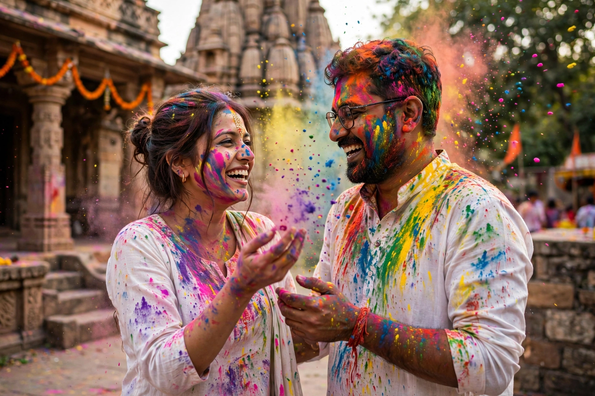 Couple Holi Festival