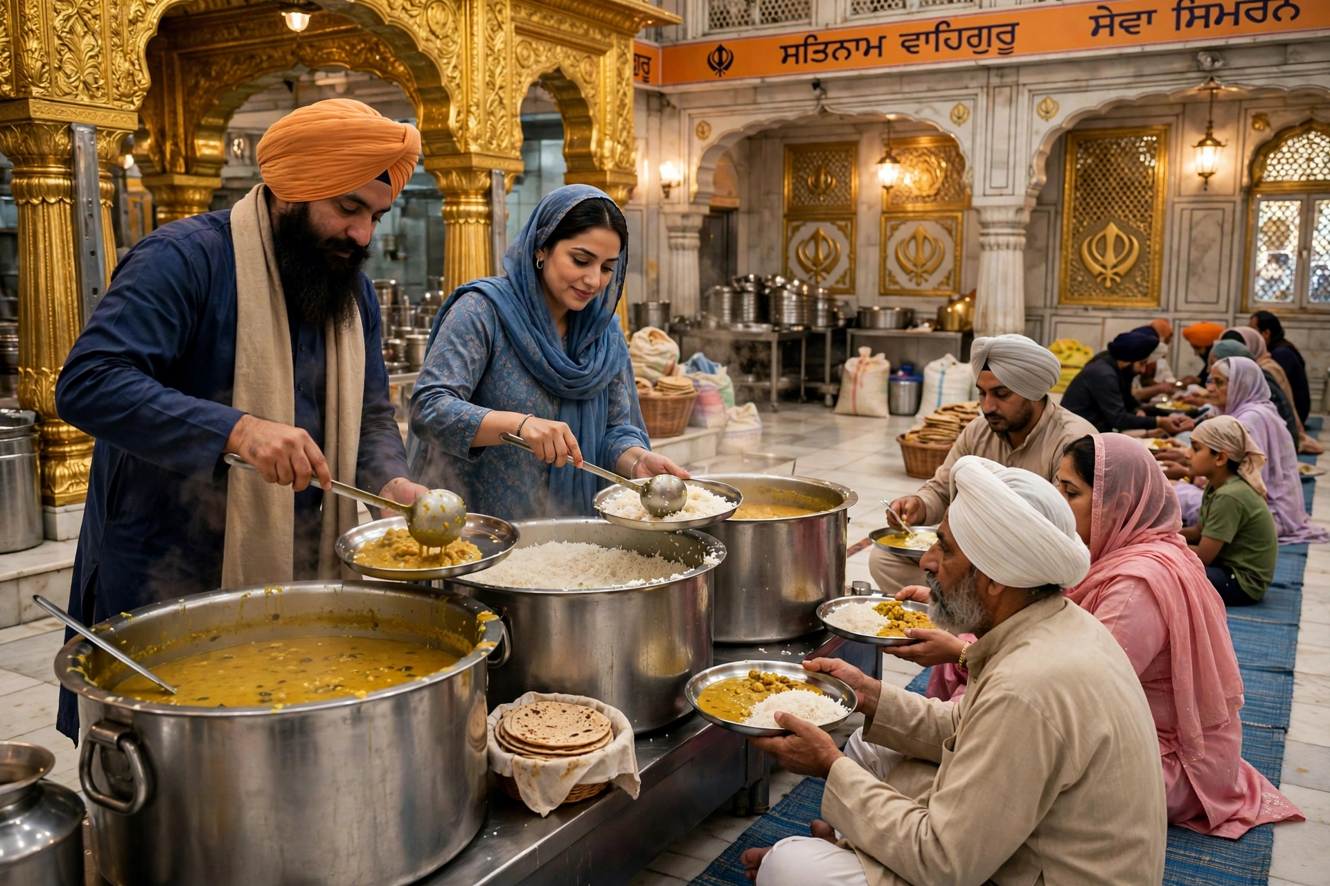 Couple Langar Seva