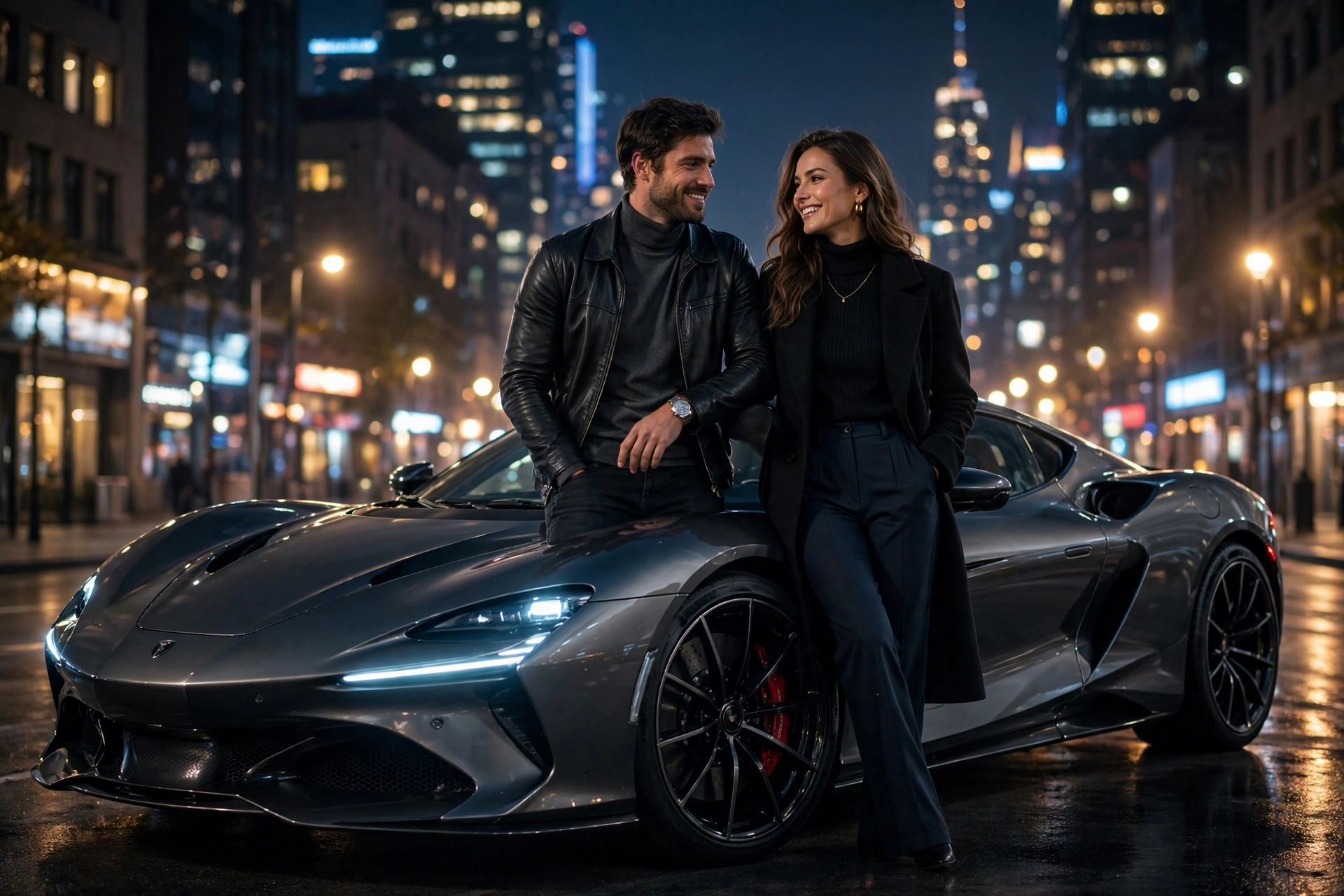 Couple Luxury Car