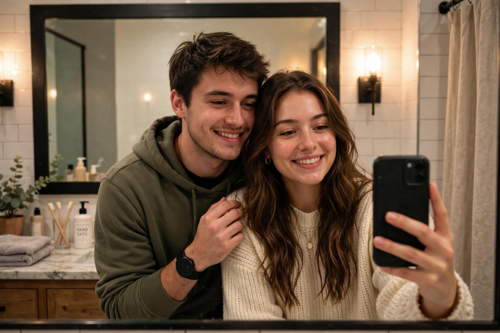 Couple Mirror Selfie