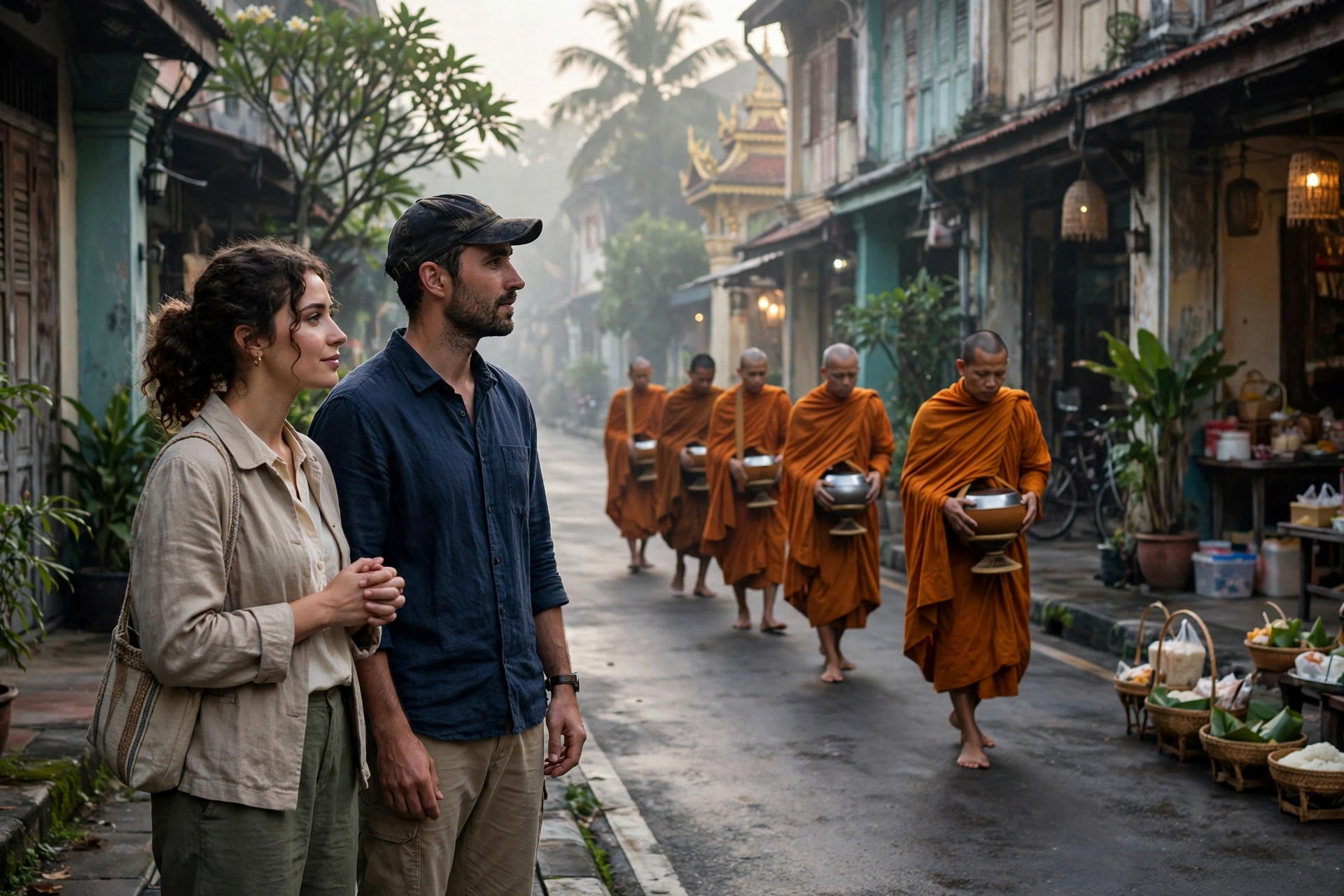 Couple Monk Alms
