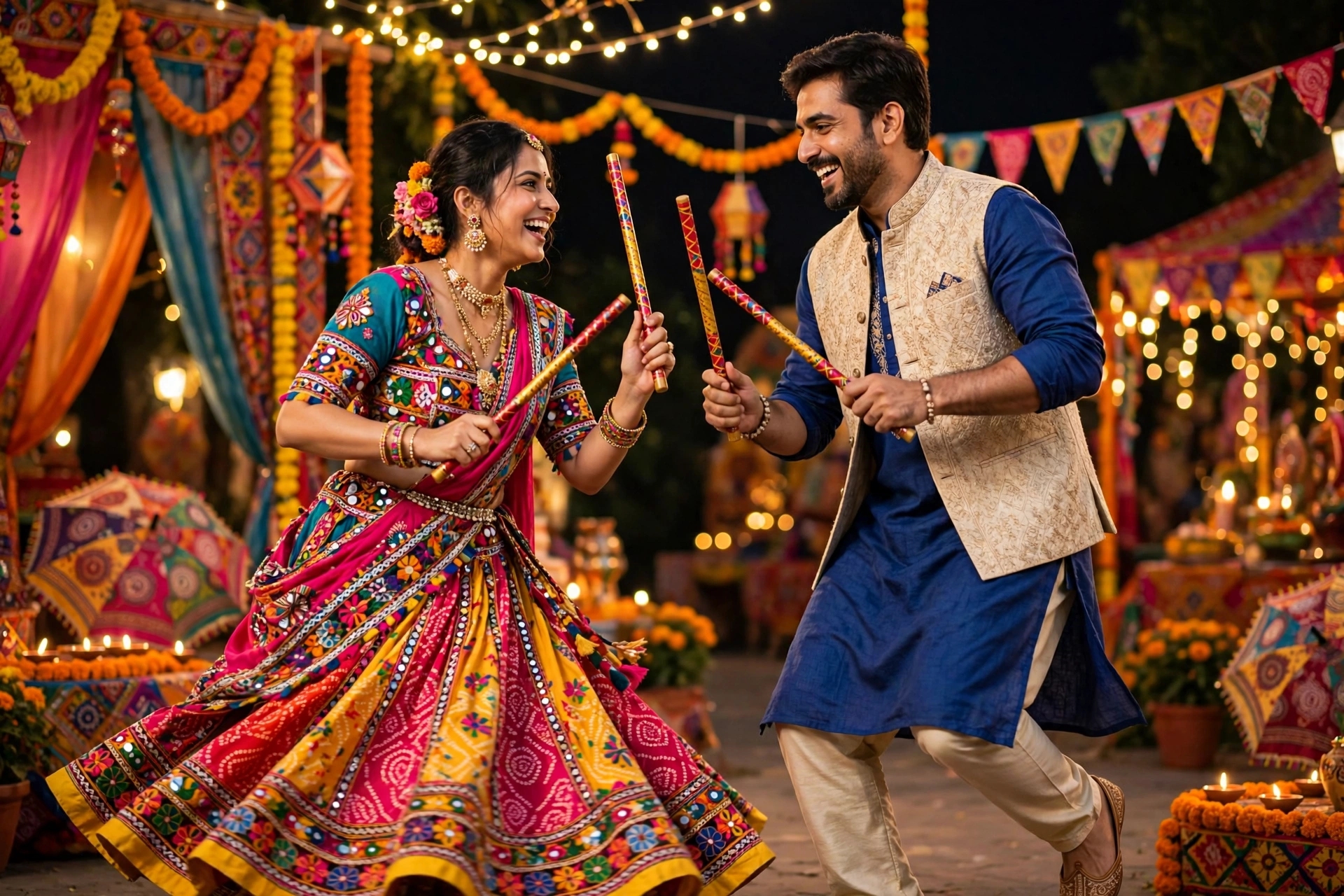 Couple Navratri Garba