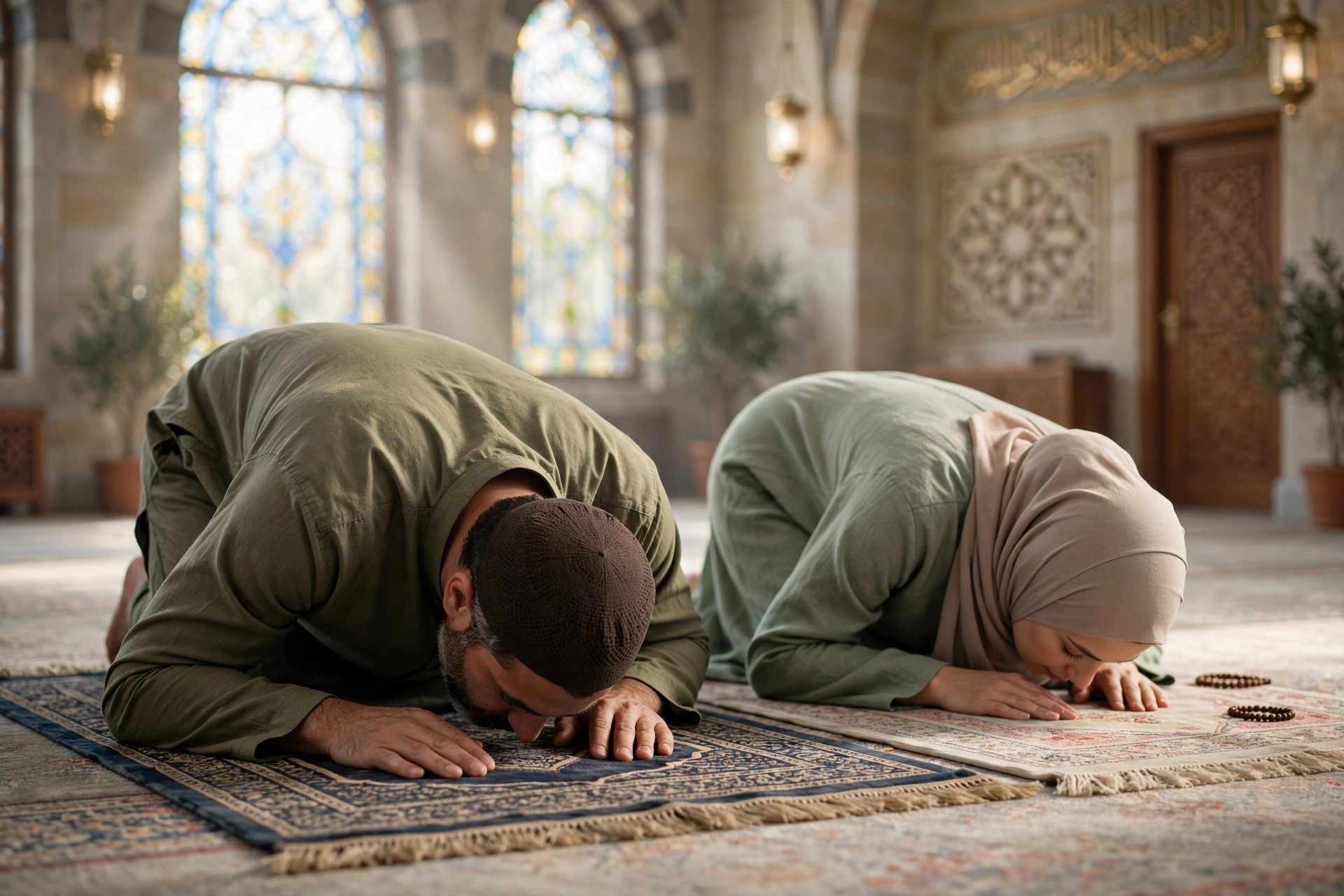 Couple Praying Salah