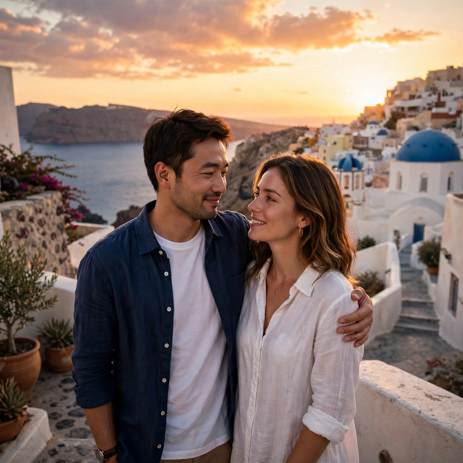 Couple Santorini