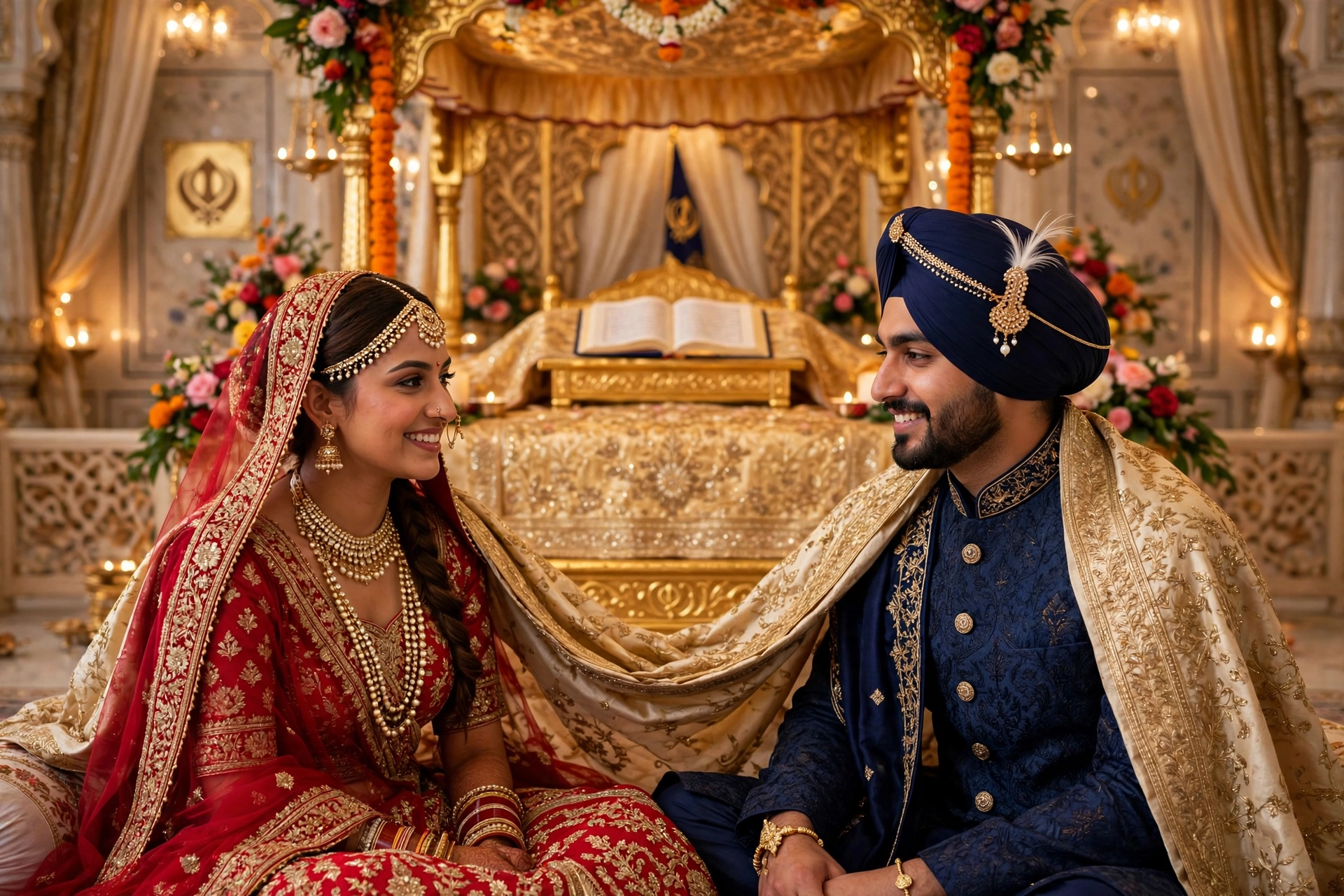 Couple Sikh Wedding