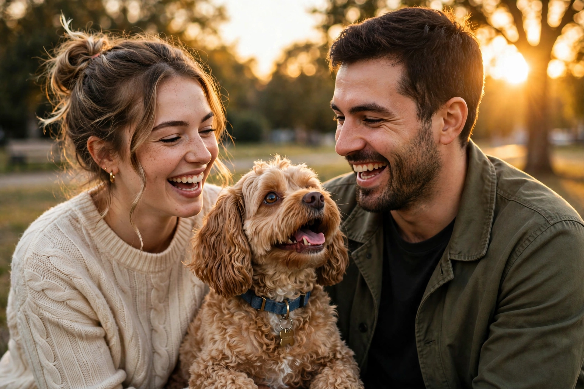Couple with Pet